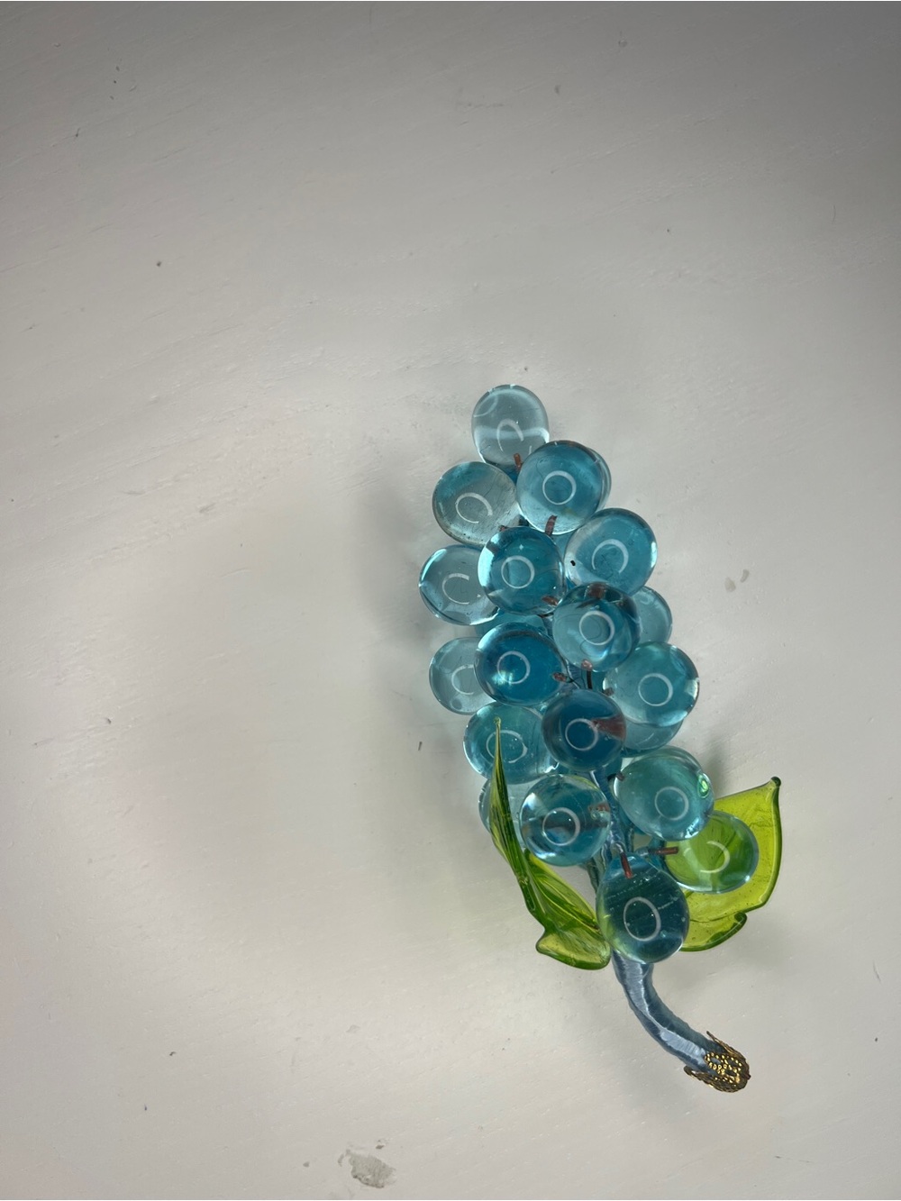 Murano Blue Glass Grape Cluster
